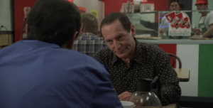 Richie Aprile visits Beansie Gaeta at the pizza parlor 