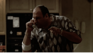 Tony Soprano yells at his sister, Janice Soprano. Tony also offers to buy Harpo Soprano a plane ticket to Livia Soprano's funeral. 